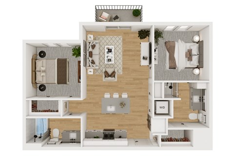 Lenox Burnet Apartments in Austin, Texas B1 Floor Plan